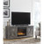 Ashley Furniture Wynnlow Gray TV Stand With Fireplace Insert Glass Stone