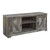 Ashley Furniture Wynnlow Gray TV Stand With Fireplace Insert Glass Stone