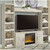 Ashley Furniture Bellaby Whitewash Entertainment Center Wall With Glass Stone Fireplace