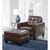 Ashley Furniture Altonbury Walnut Chair And Ottoman Set