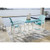 Ashley Furniture Eisely Turquoise White 3pc Outdoor Counter Set