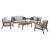 Ashley Furniture Emmeline Beige Brown 6pc Outdoor Seating Set