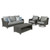 Ashley Furniture Elite Park Gray 4pc Outdoor Seating Set With Sofa