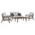 Ashley Furniture Emmeline Beige Brown 4pc Outdoor Seating Set With Loveseat