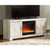 Ashley Furniture Bellaby Whitewash 63 Inch TV Stand With Glass Stone Fireplace