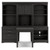 Ashley Furniture Beckincreek Black 6pc Bookcase Wall Unit With Desk