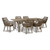 Ashley Furniture Beach Front Beige 7pc Outdoor Dining Set With Arm Chair