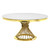 Acme Furniture Fallon Mirrored Gold Stone Top Dining Table
