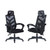 Chintaly Imports Black Computer Chair with Headrest and Padded Arms