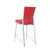 Chintaly Imports Molly Chrome Red Counter Stools
