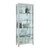 Chintaly Imports Clear Polished Stainless Steel Tempered Glass Curio