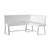 Chintaly Imports Gwen White Counter Height Reversible Nook