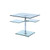 Chintaly Imports Clear Glass Square Lamp Table