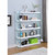 Chintaly Imports Contemporary Gloss White and Glass Bookcase