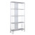 Chintaly Imports Kendall Pearl Gray Contemporary Bookshelf