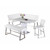 Chintaly Imports Gwen Matte White 4pc Counter Height Set