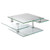 Chintaly Imports Clear Chrome Cocktail Table