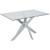 Chintaly Imports Pixie Chrome Clear 48 Inch Square Dining Table