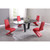 Chintaly Imports Suri Tara Black Red 5pc Dining Room Set