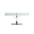 Chintaly Imports Rebeca Clear Chrome Rectangle Dining Table