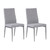 Chintaly Imports Ebony Desiree Light Grey Gloss White 5pc Dining Room Set