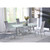 Chintaly Imports Bruna Anabel Grey 42 x 72 5pc Dining Room Set