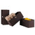 3 Winsome Torino Chocolate Fabric Foldable Baskets