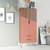 Manhattan Comfort Beekman Brown Pink 67.32 Inch 6 Shelves Tall Cabinet