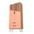 Manhattan Comfort Beekman Brown Pink 67.32 Inch 6 Shelves Tall Cabinet