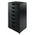 Winsome Halifax Black 7 Drawers Cabinet