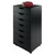 Winsome Halifax Black 7 Drawers Cabinet