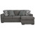 Ashley Furniture Gardiner Pewter Sofa Chaise Sectional