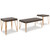 Ashley Furniture Bandyn Brown Champagne 3pc Occasional Table Set