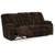 Ashley Furniture Soundwave Chocolate Reclining Sofa With Drop Down Table