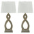 2 Ashley Furniture Donancy Champagne Poly Table Lamps
