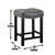 2 Steve Silver Aspen Ebony Gray PU Counter Stools