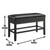 Steve Silver Carrara Ebony Black PU Storage Counter Bench