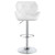 Coaster Furniture White Metal Foot Rest Adjustable Bar Stools