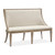 Magnussen Home Lancaster Wood Bench with Upholstered Seat and Back
