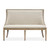 Magnussen Home Lancaster Wood Bench with Upholstered Seat and Back