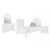 Picket House Jenna White 5pc Kids Bedroom Set with Panel Beds