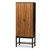 Baxton Studio Marya Dark Brown Walnut Two-Tone Veneered Wine Cabinet