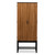 Baxton Studio Marya Dark Brown Walnut Two-Tone Veneered Wine Cabinet