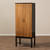 Baxton Studio Marya Dark Brown Walnut Two-Tone Veneered Wine Cabinet