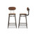 2 Baxton Studio Varek Oak Brown Wood Stackable Bar Stools