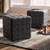 2 Baxton Studio Elladio Fabric Upholstered Tufted Cube Ottomans