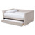 Baxton Alena Fabric Upholstered Full Daybeds with Trundle