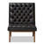 Baxton Studio Annetha Black Faux Leather Upholstered Lounge Chair