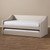 Baxton Studio Barnstorm Upholstered Daybed with Guest Trundle Beds