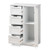 Baxton Studio Bauer White 4 Drawers Bathroom Storage Cabinet